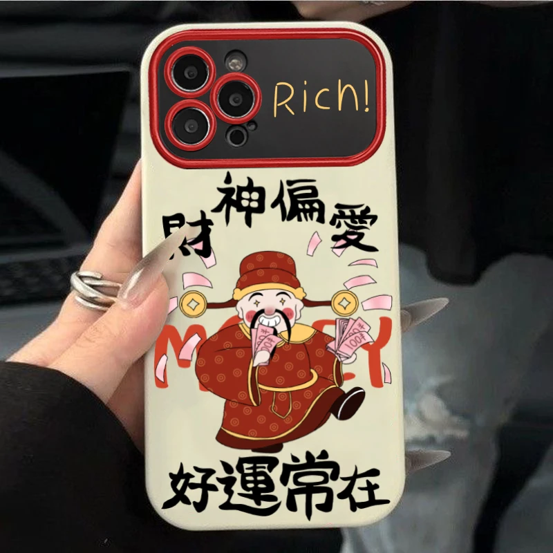 财神偏爱适用于iPhone15/14/13/11手机壳苹果小米oppovivo华为女