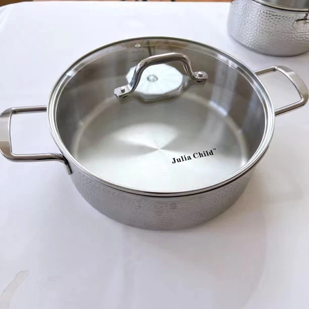 Julia Child 28cm锤纹汤锅火锅 高约10cm