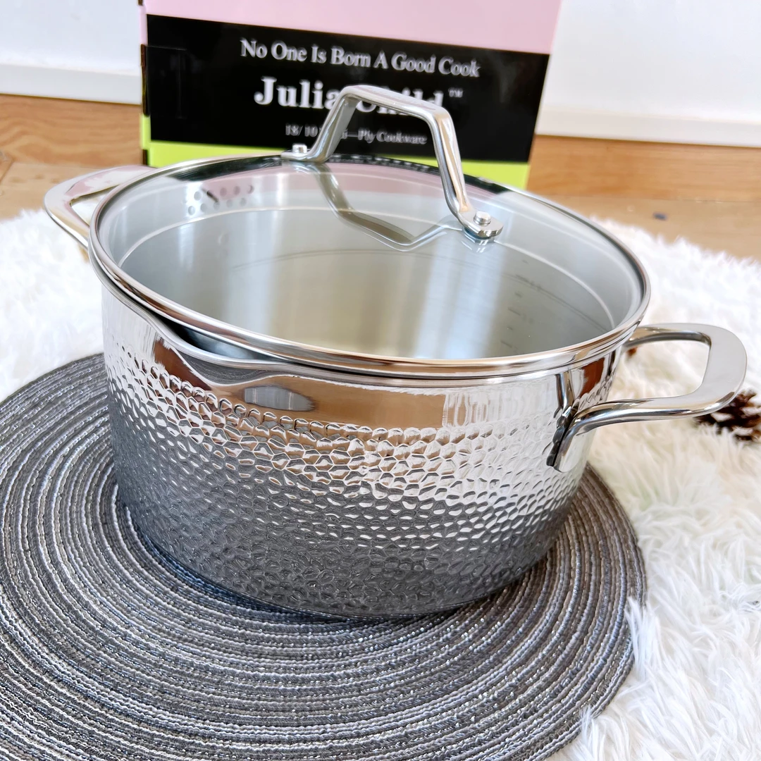 出欧美锤纹24厘米双引流嘴汤锅高度13厘米