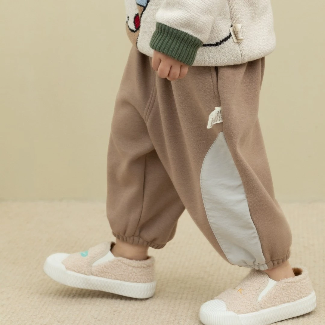 【降价款】papa爬爬幼儿园裤冬季拉绒百搭款式外出保暖洋气百搭ZB