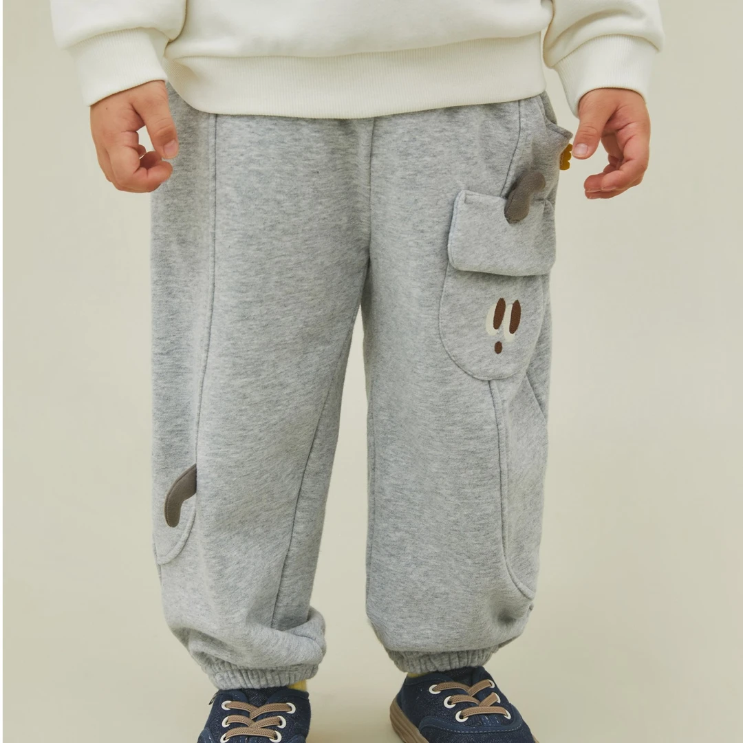 【秋季新品】papa爬爬春秋新款男女宝宝休闲洋气糯米棉造型长裤