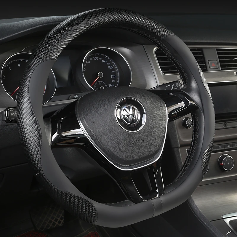 23年新款打孔皮透气运动方向盘套汽车把套四季适用简约