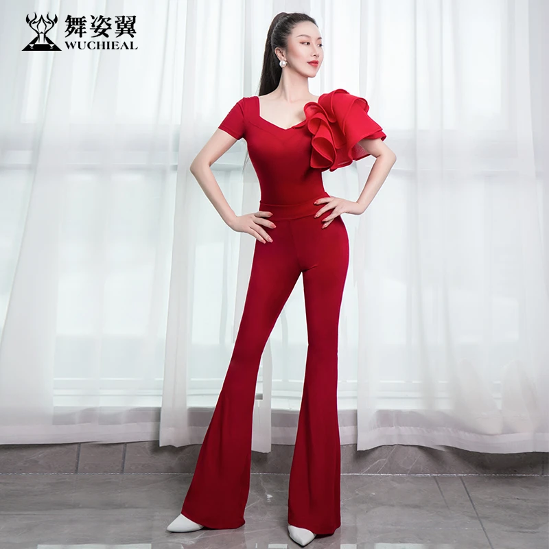 XT032-2 舞姿翼新款修身形体服 走秀练功服套装