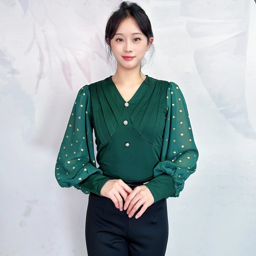 XT1113 【胸口没有扣子装饰】舞姿翼秋冬新款加绒单上衣