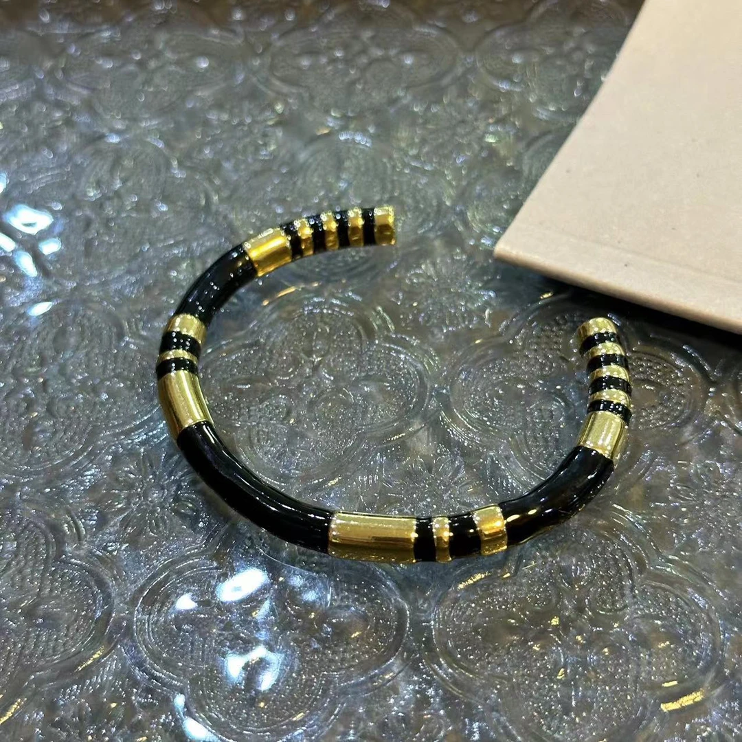 钛钢手镯 法式小众黑色手镯-2805