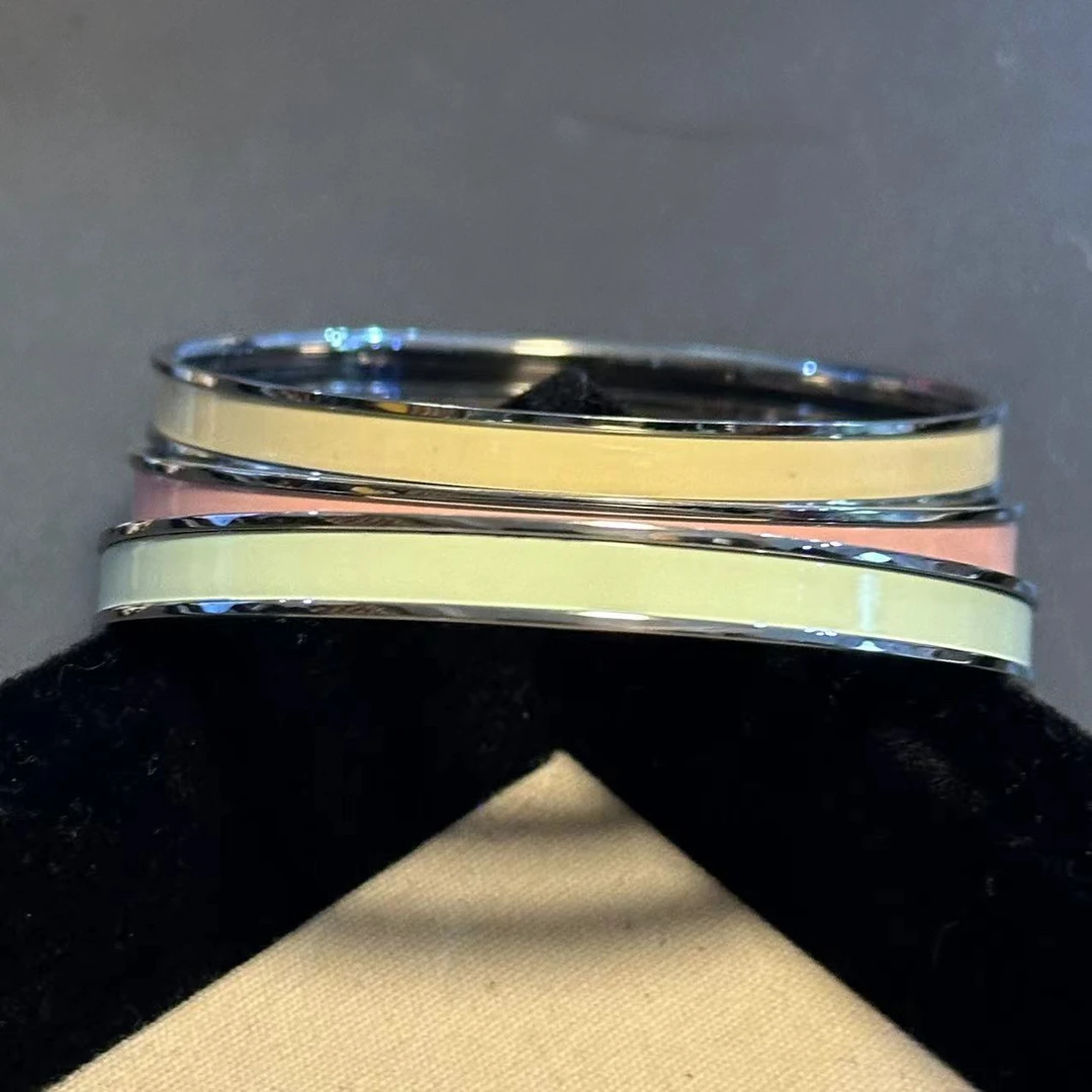 钛钢手镯 简约时尚H字母手镯-71133