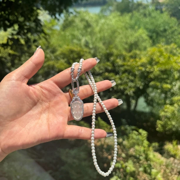 铜合金项链 新中式国风树叶项链-2759