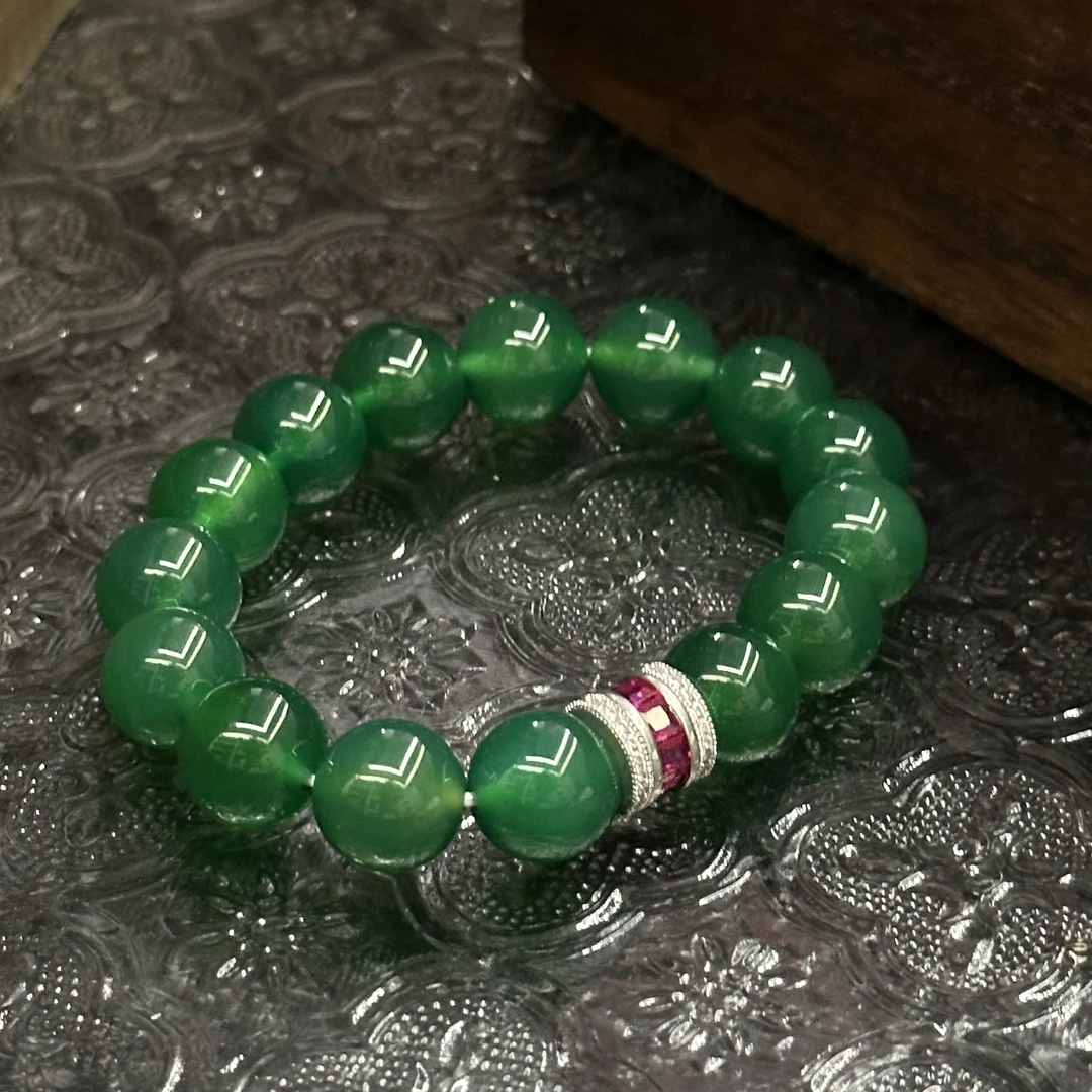 铜合金手链 绿色圆珠时尚手链-3157