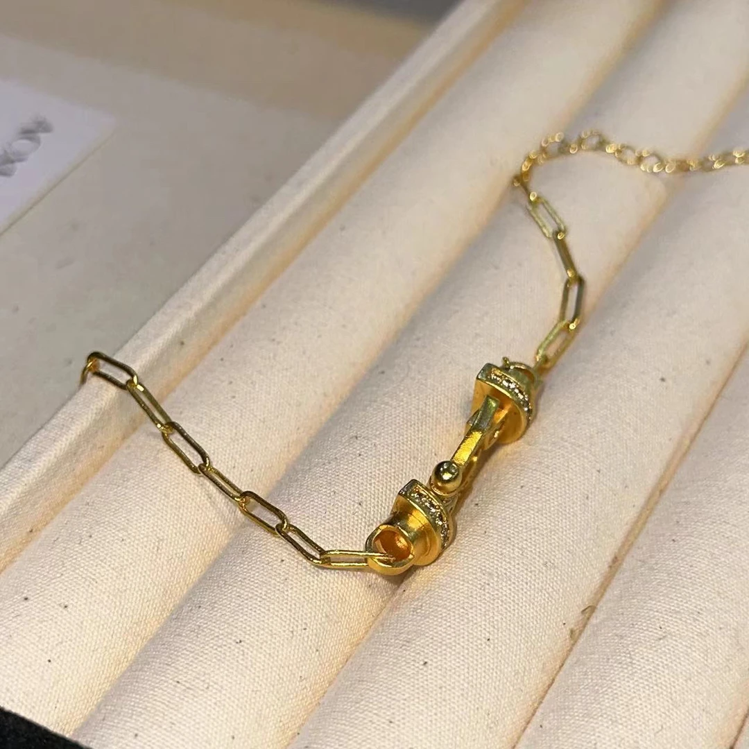 铜合金手链 黄色百搭马蹄扣手链-2732