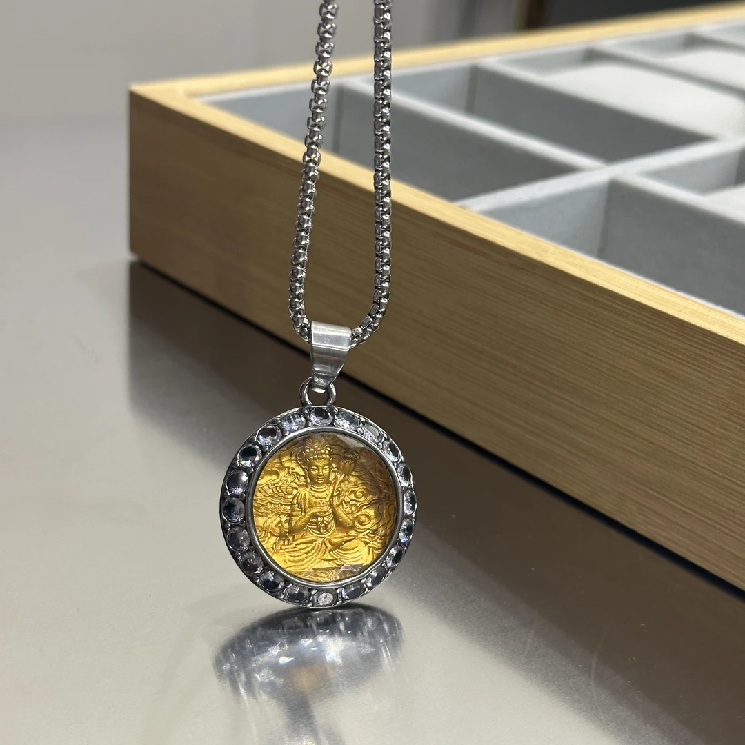 钛钢项链 八大守护国风项链-2815