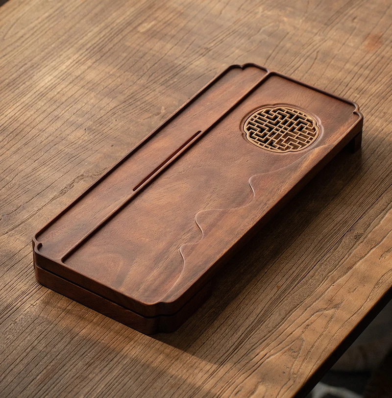 胡桃木大山流水茶盘 50*22*5（HP108）