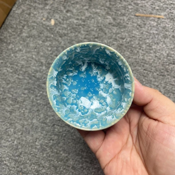 窑变天目山水蓝杯 主人杯