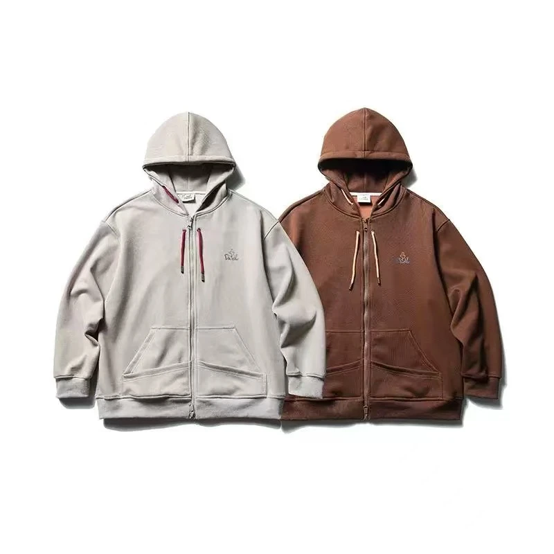 N524冬季重磅开衫小众设计开衫卫衣