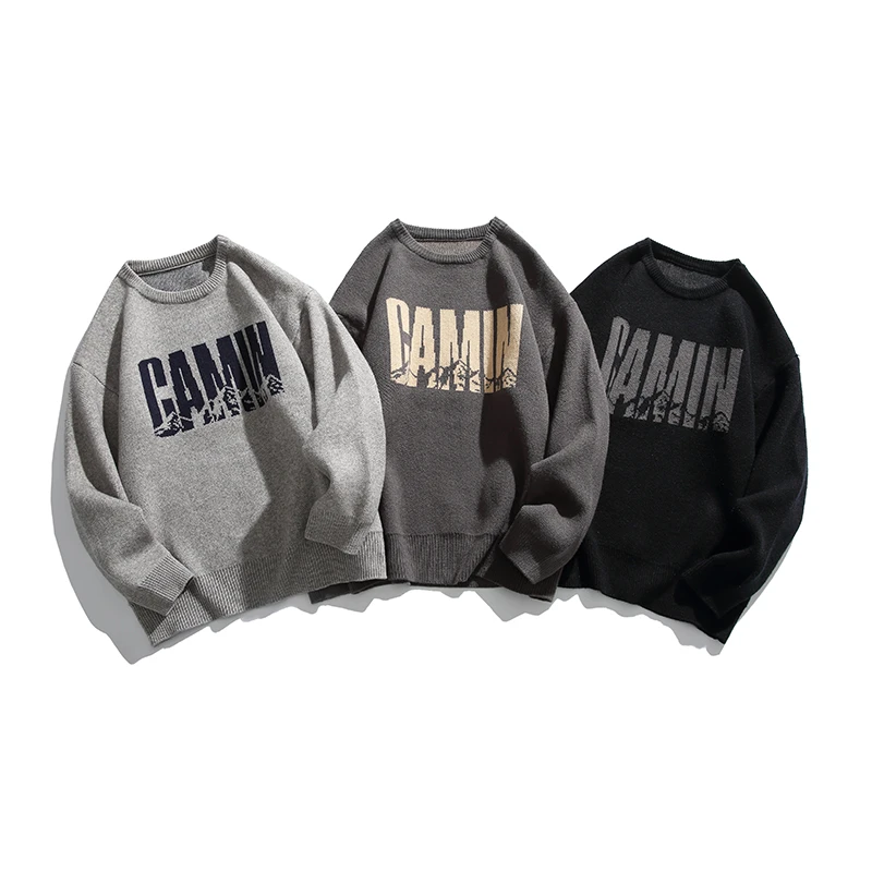 M03冬季新款男女同款美式毛衣