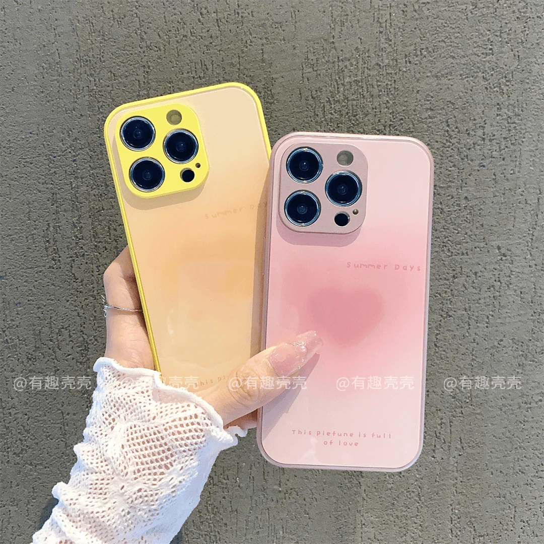 玻璃壳适用苹果15/iphone/华为荣耀/OPPO/VIVO/小米手机壳爆款潮