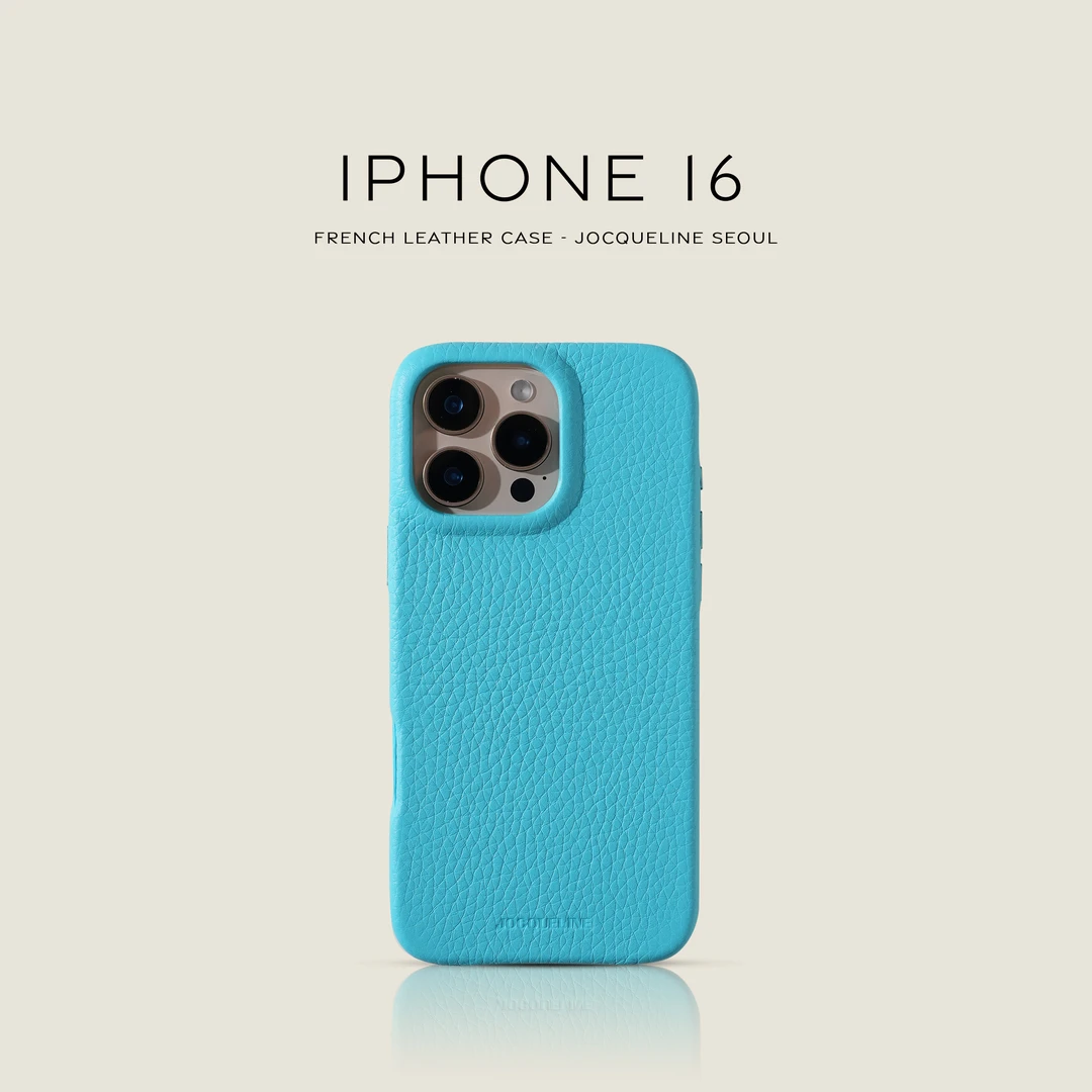 JOCQUELINEiPhone16系列按键款法国进口皮革手机壳ins优质手机壳