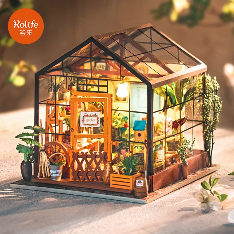 【花店花房】若来凯西花房艾米莉花店DIY拼装小屋木质模型玩具礼物