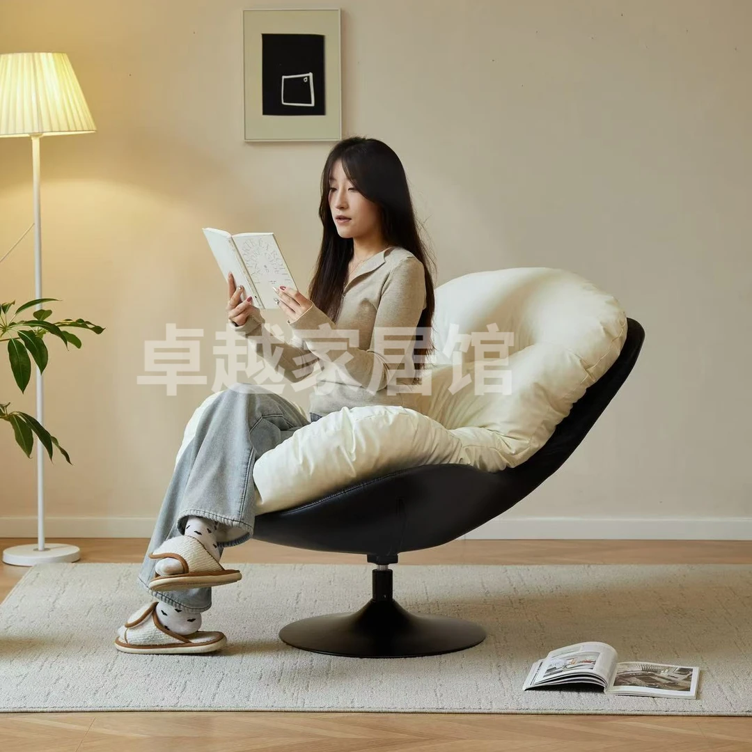 新款蛋壳椅单人沙发轻奢旋转椅客厅家用阳台柜台休闲椅懒人沙发