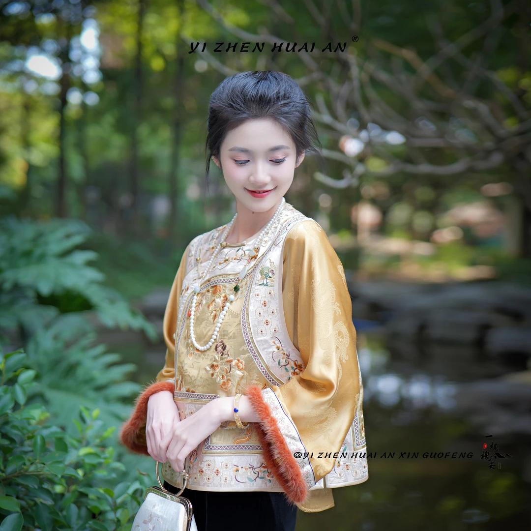 一枕槐安·【锦秋】新中式原创设计春秋复古古风重工中国风马甲