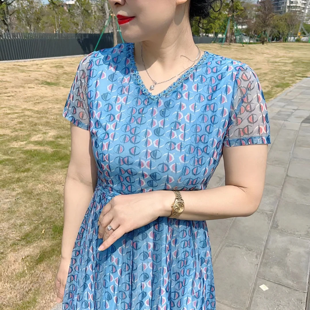 傲之秀品牌显瘦系列款连衣裙绫罗纱097一款双色