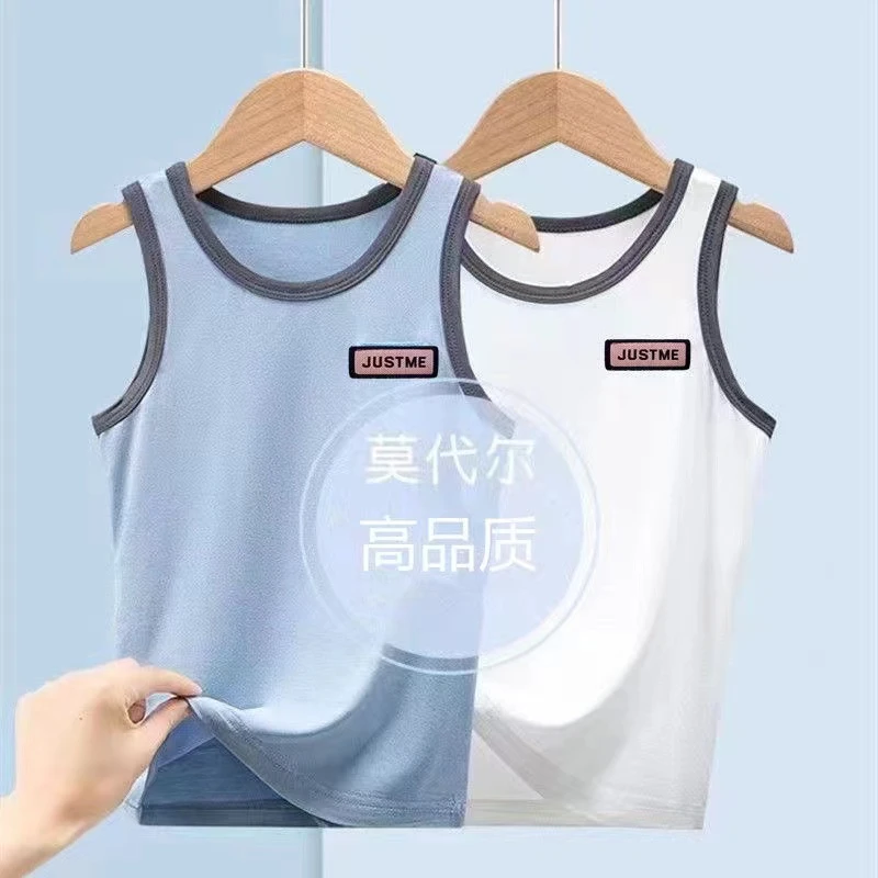 男童跨栏背心男童T恤新款a类宝宝夏季女童背心薄款中大童内穿外穿