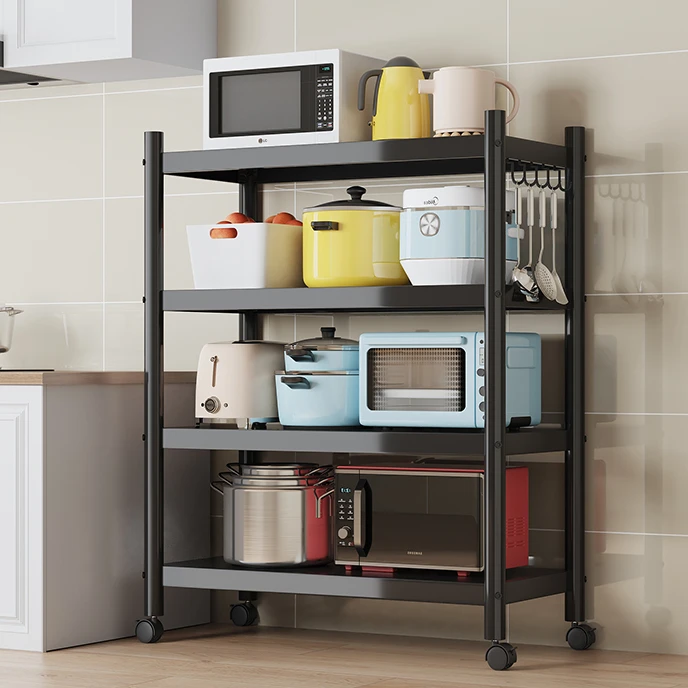 多层落地置物架菜架加厚储物架厨房用烤箱架家用架子置物架多层