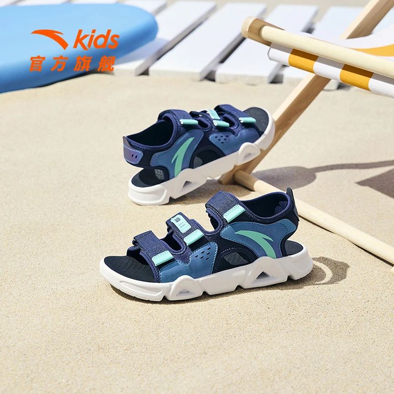 安踏儿童2025欧若动感风夏季水陆两栖运动凉鞋软底透气沙滩鞋