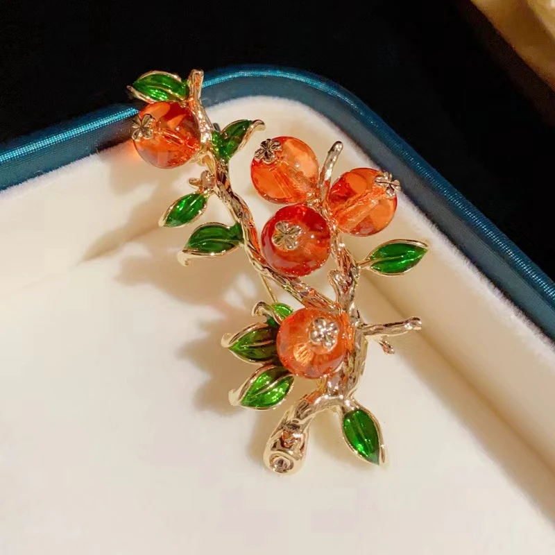 铜合金合成锆石胸针 事事如意胸花百搭款精致轻奢胸针时尚饰品381