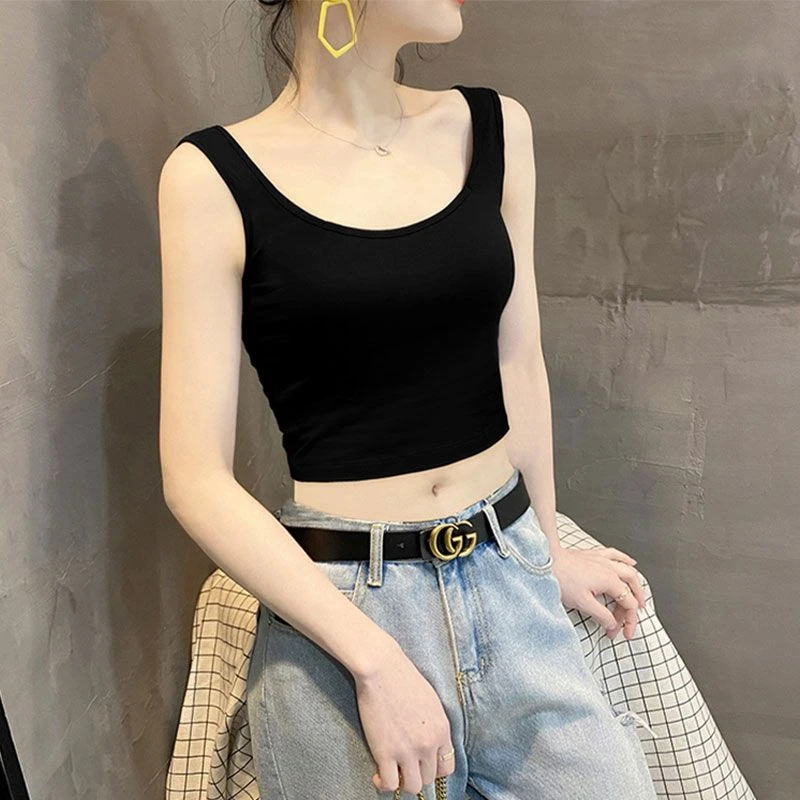 吊带背心女内搭外穿洋气潮流百搭无袖短款露脐辣妹打底小吊带女夏