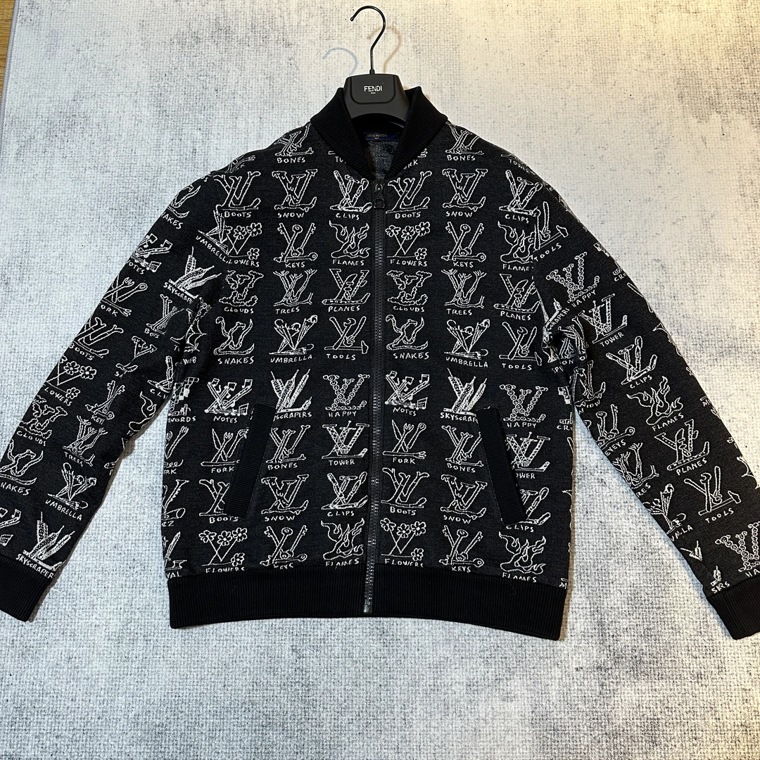LouisVuitton/路易威登满印艺术logo夹克/L码/准新