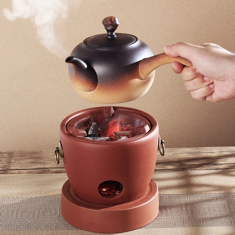 潮州电热风炉仔仿古煮茶壶泡茶炭火耐高温明火潮汕木炭炉电碳两用