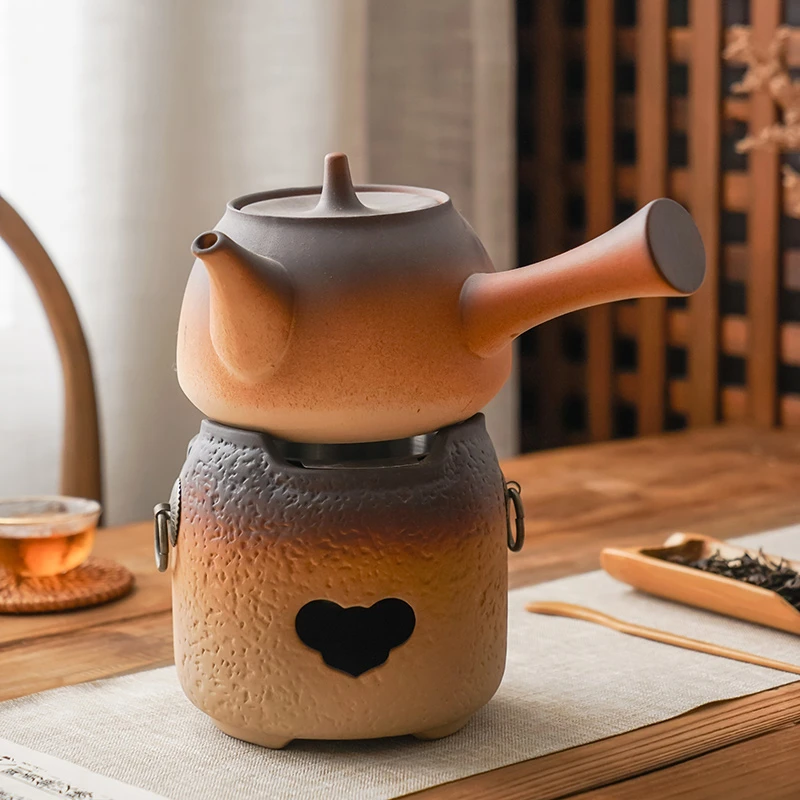家用户外仪式陶瓷酒精围炉煮茶器具全套烧水温茶茶壶套装底座双用