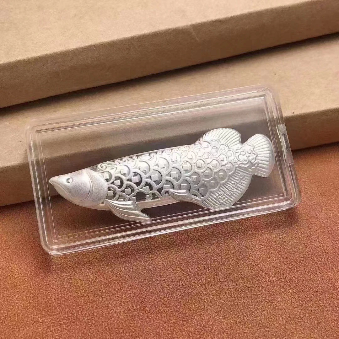 999纯银泡茶煮水专用足银茶道配件银龙鱼茶宠银叶子杀菌软化水质