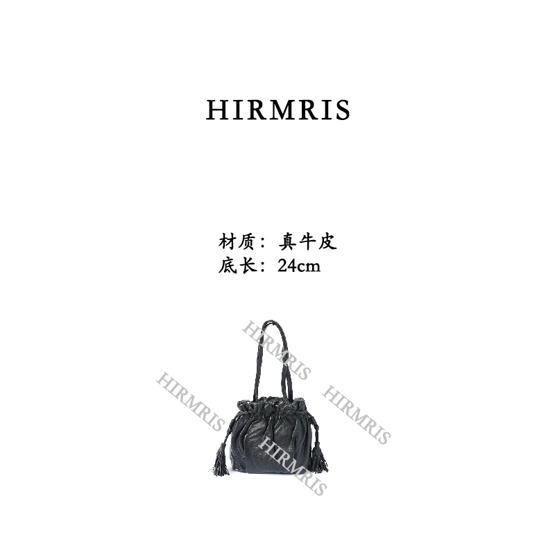 HIRMRIS手工真皮包YZ208  福云阳黑