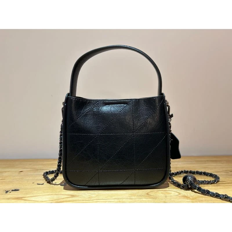 HIRMRIS手工真皮包550680-黑  银球毛阳