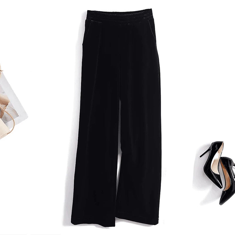 【臻品】轻奢气质减龄显瘦百搭休闲阔腿裤7520