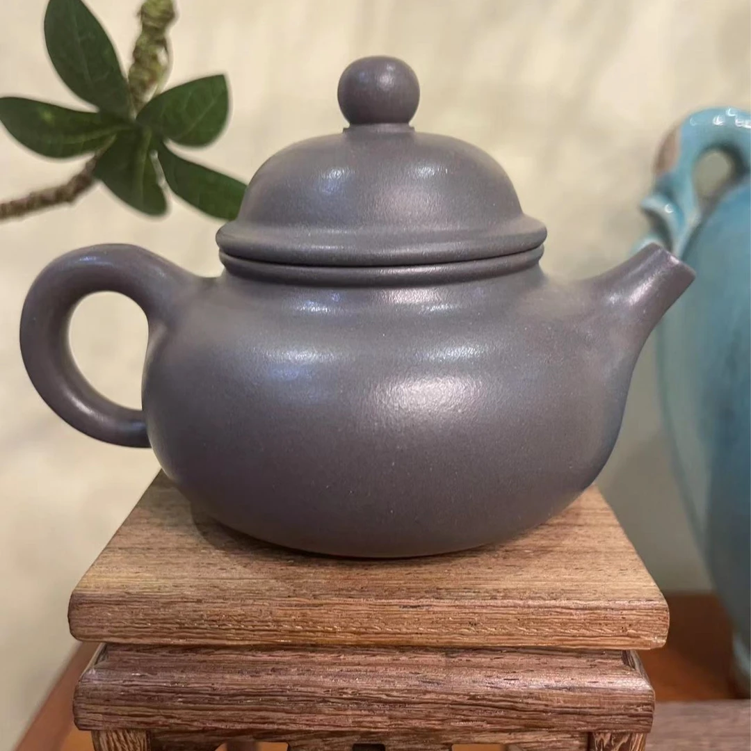 老天青泥光素器容天壶全手工