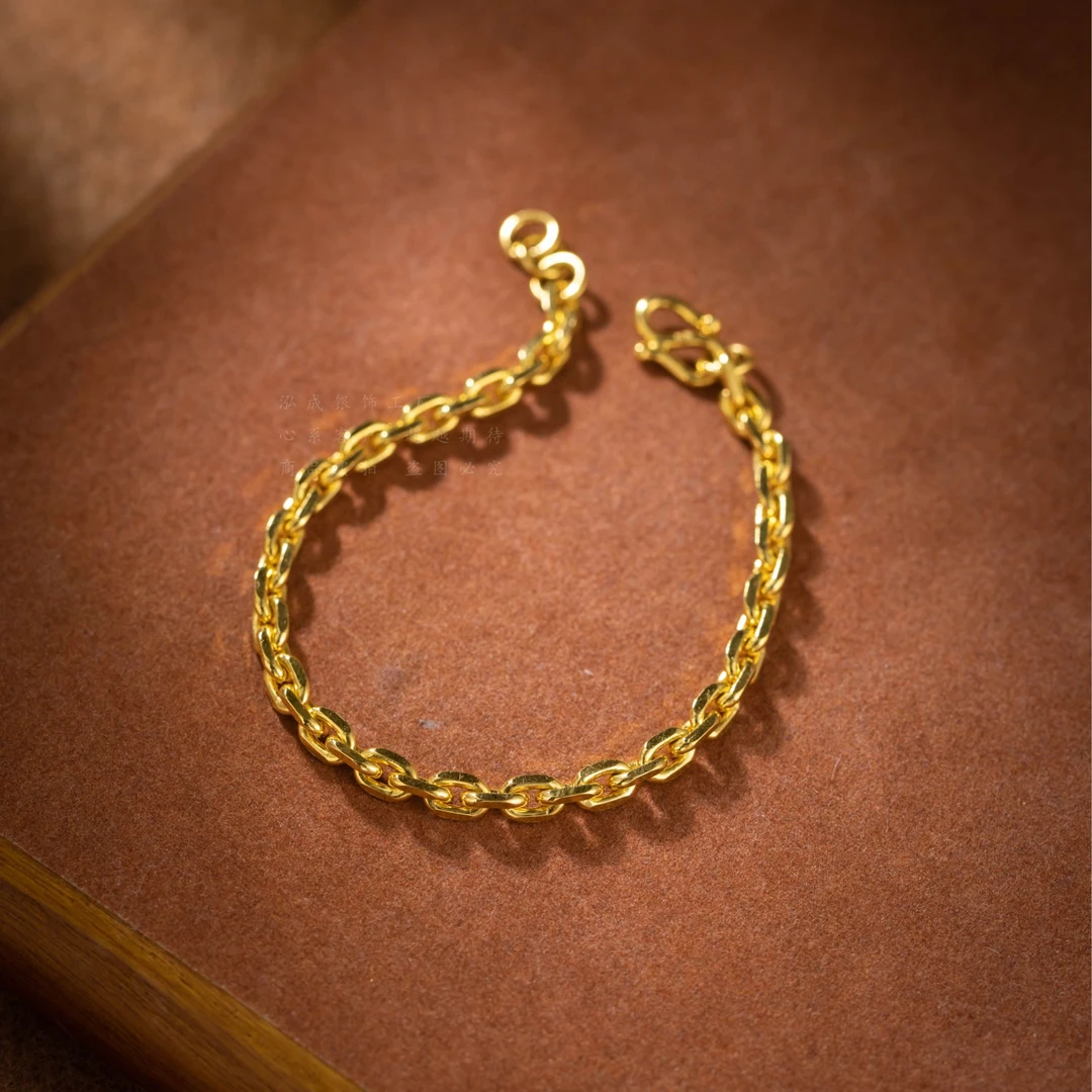 足银手链 KA家手链金店同款金店同款不掉色精美百搭时尚经典金色