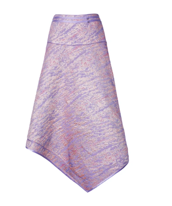 娇娇“du家”联名款JOJOxJUNYANG杨君东方绮梦斜摆盘扣半裙