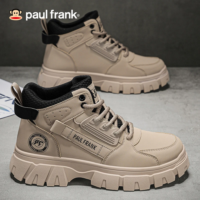 大嘴猴男鞋爆款2025秋季新款时尚潮流百搭休闲马丁靴男士高帮靴子