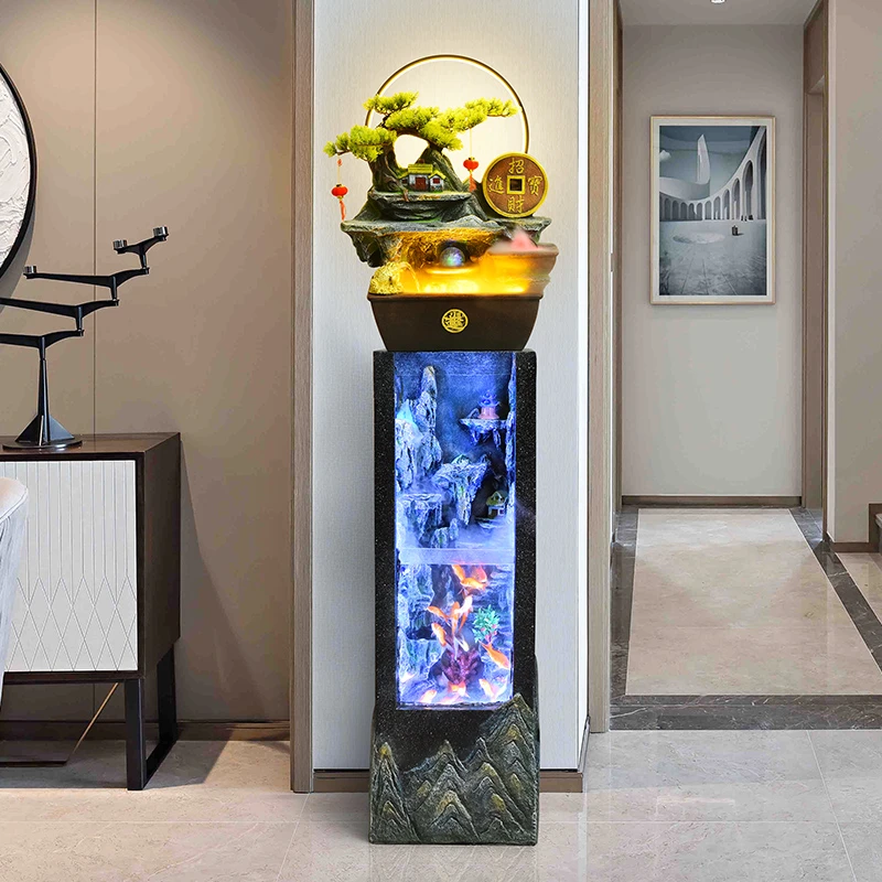 中式假山流水喷泉摆件客厅茶室会所日常家居循环水景观开业送礼品