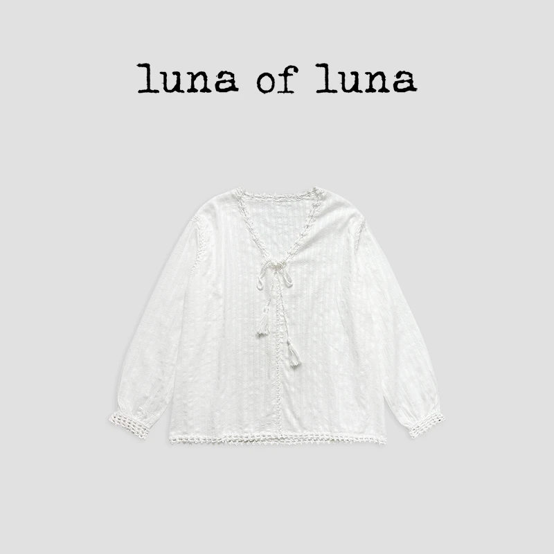 LUNA “小仙女” 提花随性小精灵 休闲法式唯美衫 CS00570