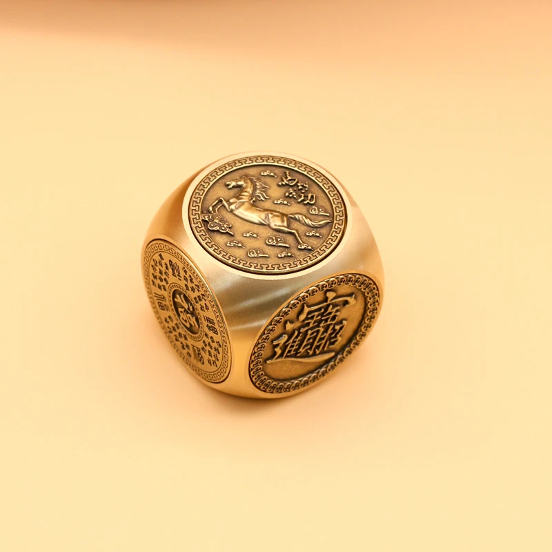 六面转六六大顺六六大发铜摆件