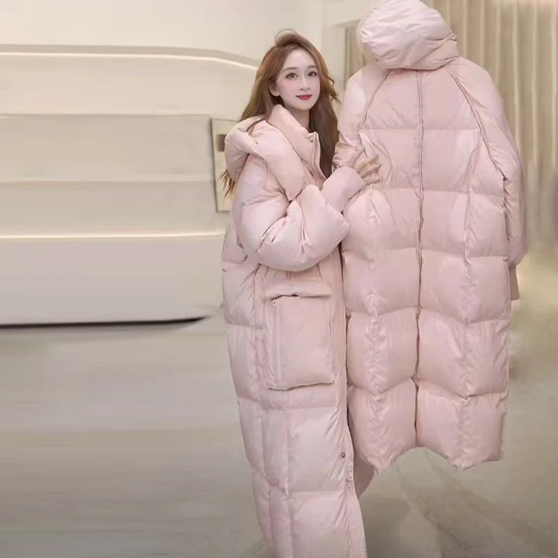 大口袋款连帽时尚百搭蓬松加厚羽绒服811