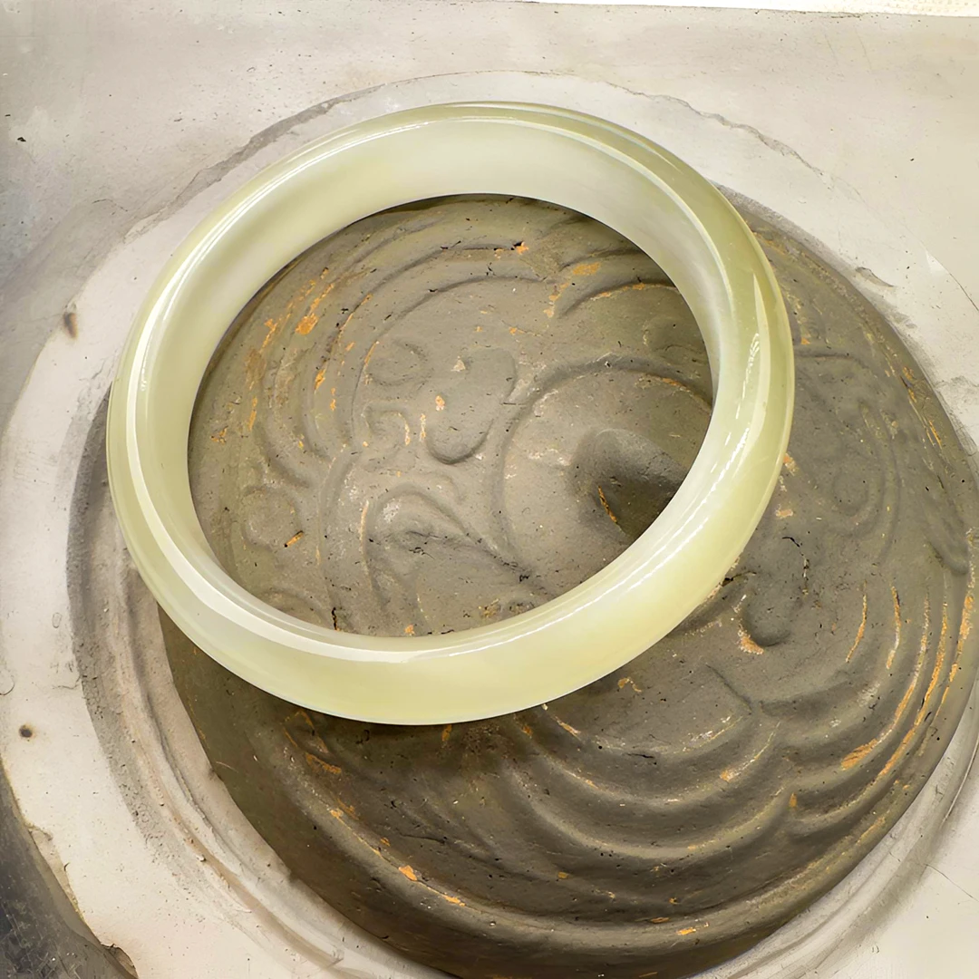 非金属玻璃手镯 香槟金色高冰高透美人镯手镯气质 1103