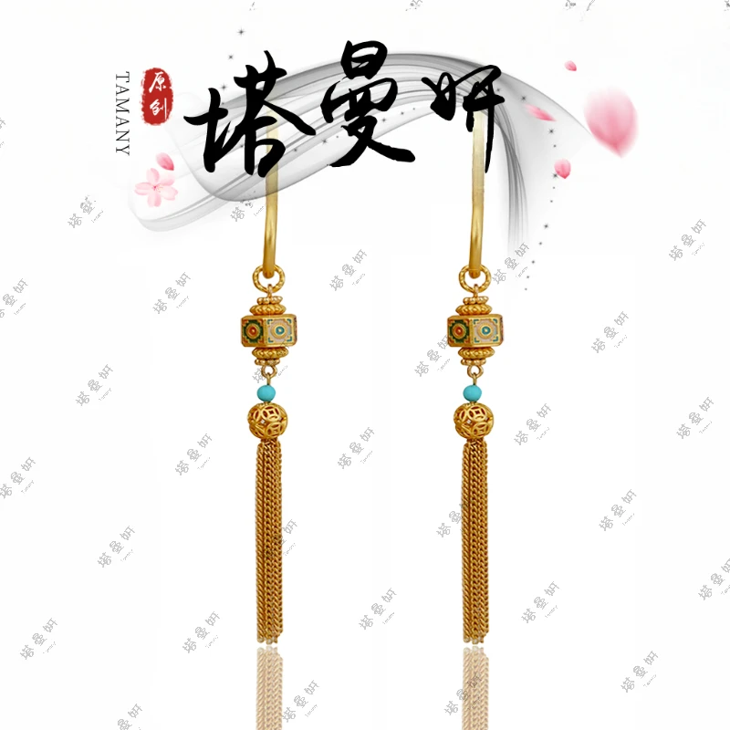 2251【绣球】新中式国潮古风耳饰耳环耳钉