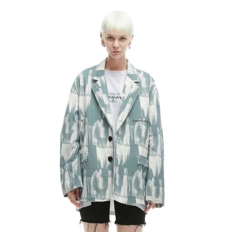 INXX SPORTS 春季宽松时尚休闲百搭晕染短款外套男女同款设计潮流