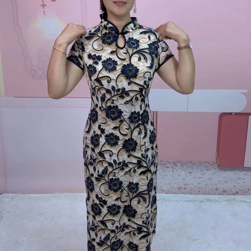 【经典】旗袍气质时尚春夏修身日常中国风印花中长款优雅永不过时
