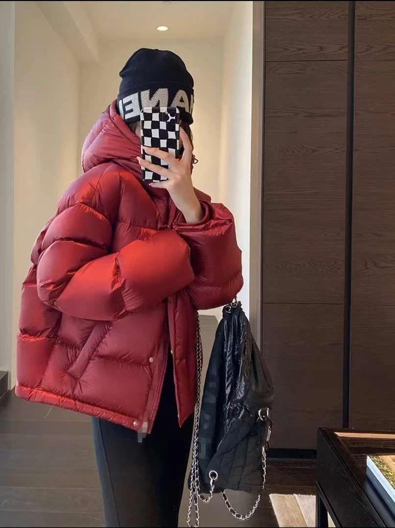 【线上同款699福利放送】蓬松保暖百搭90御寒羽绒连帽小面包