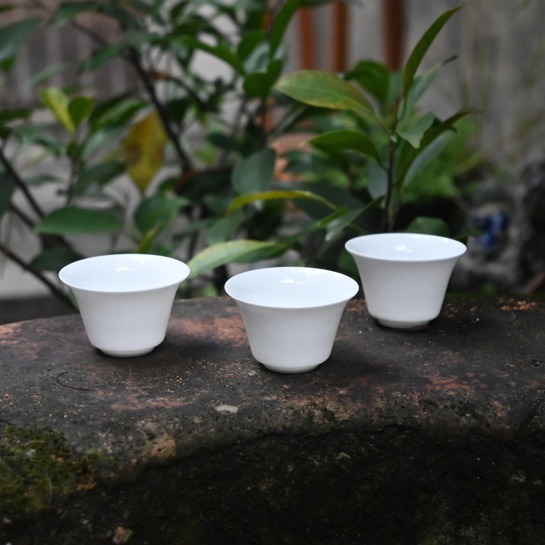 【高端骨瓷茶器】潮州工夫茶具马蹄骨瓷杯泡单丛必备神器工夫茶杯